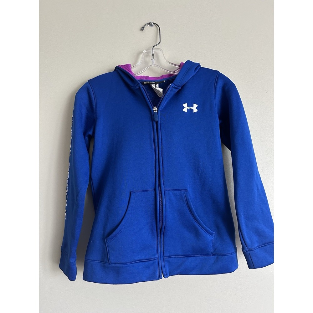 Girls UA Blue Zipper Hoodie. Size Medium